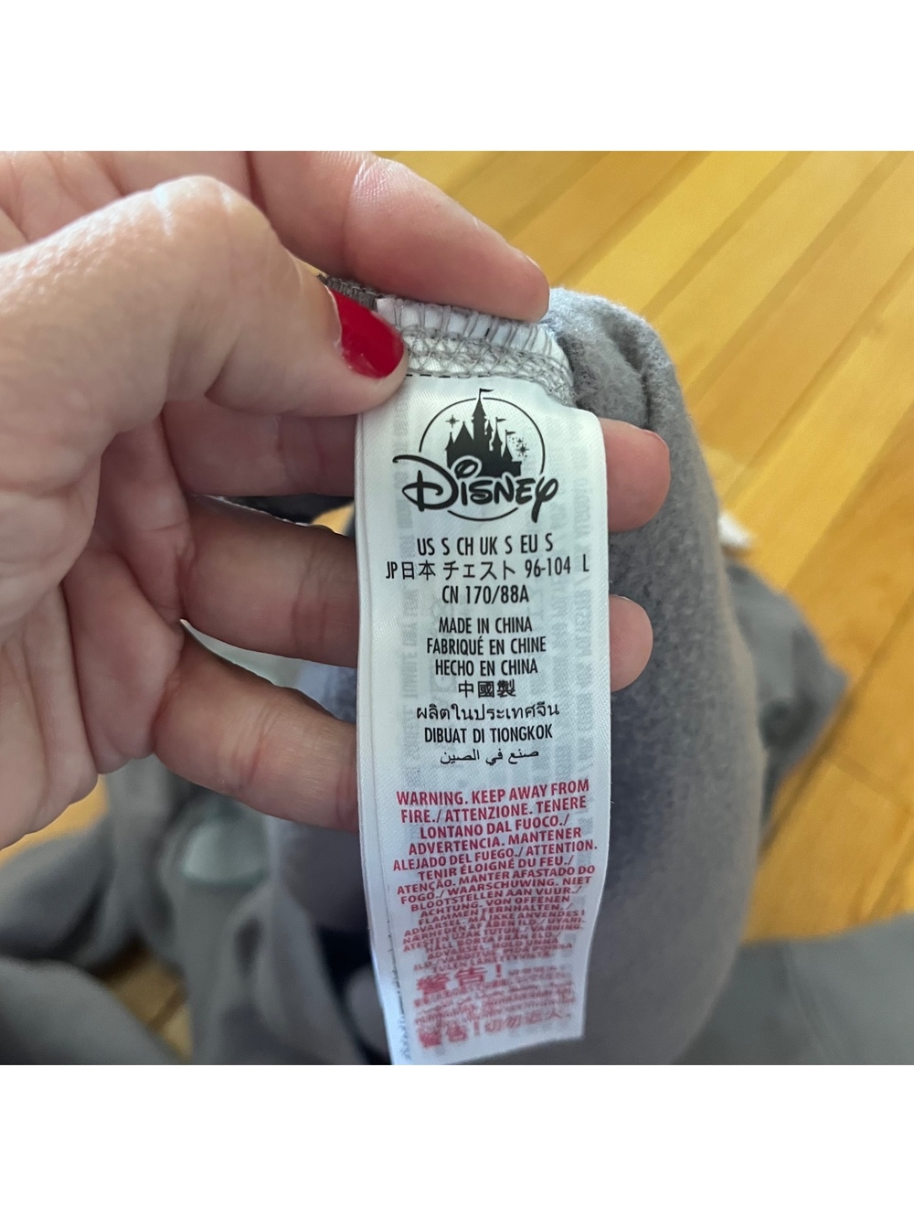Disney Mickey Mouse Gray Sweatshirt Size L - Picture 3 of 7